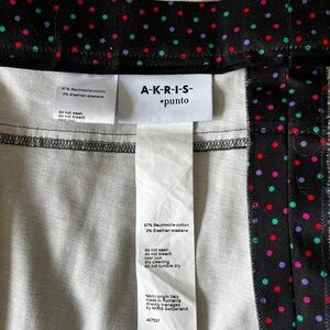 Akris Punto Black Pants with Polka Dots 12